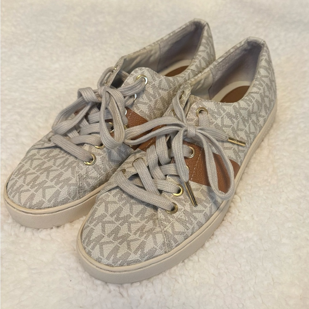 Michael Kors Women's Sneakers in Gray and Tan